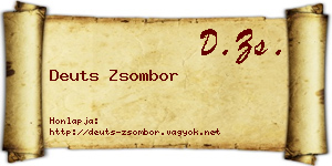 Deuts Zsombor névjegykártya